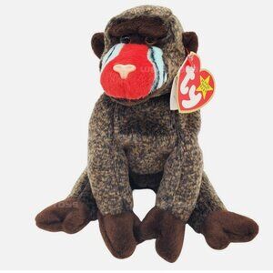 Ty Beanie Baby Cheeks the Baboon 1999 with Tags, New!  Mint Condition!